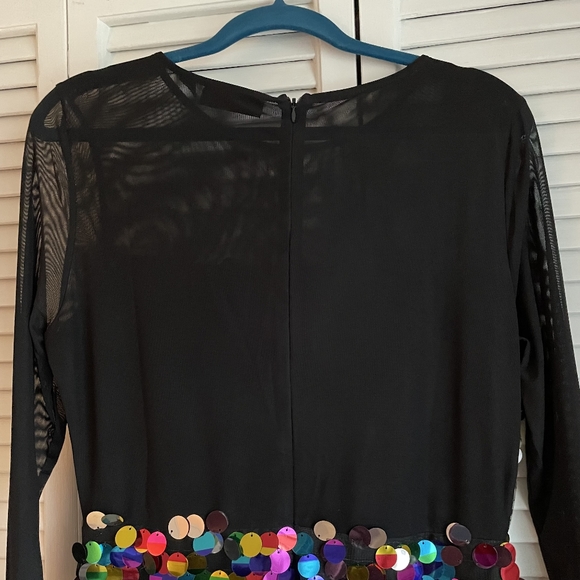 NWT - NY & Co Multicolored Mini Dress - M - SEQUINS GALORE!! - Picture 3 of 5
